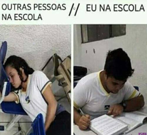 Outras pessoas na escola / Eu na escola