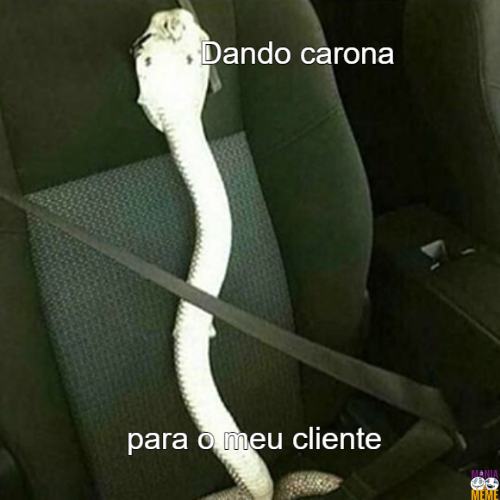 dando carona para o meu cliente