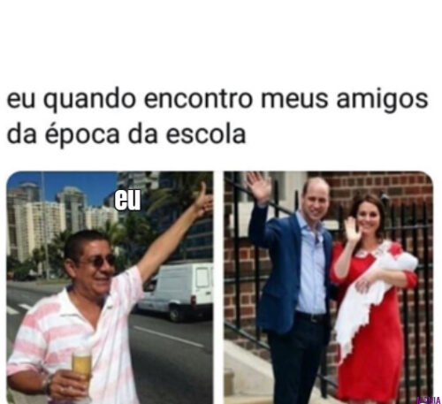 quando encontro ex amigos de escola, eu