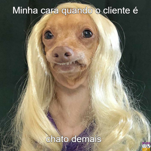 Minha cara quando o cliente é chato demais