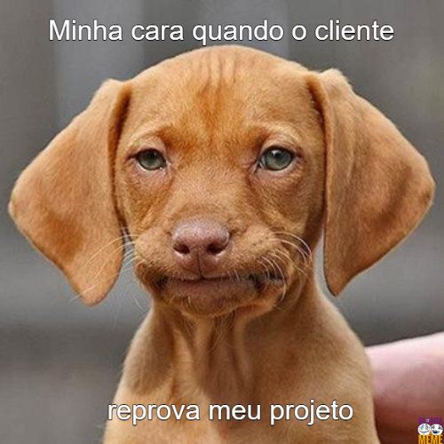 Minha cara quando o cliente reprova meu projeto