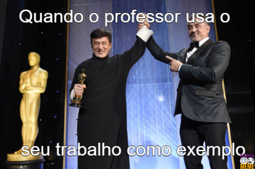 Quando o professor usa o seu trabalho como exemplo