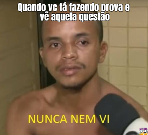 Quando vc tá fazendo prova e  vê aquela questão